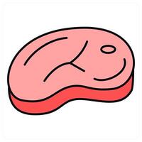 Chicken Slice and meal icon concept vector