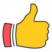Thumbs Up and like icon concept vector
