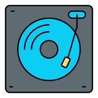Hard Disk and music icon concept vector