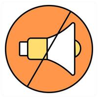 Mute and mute icon concept vector