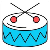 Snare Drum and machine icon concept vector