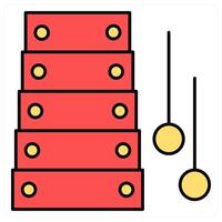 Xylophone and childrens icon concept vector