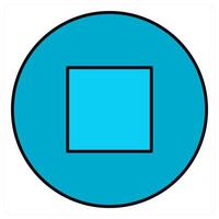 Stop and button icon concept vector