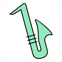 Saxophone and jazz icon concept vector