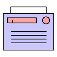 Radio and sound icon concept vector