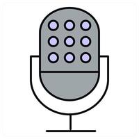 Microphone and mic icon concept vector