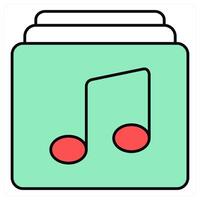 Music Folder and big icon concept vector