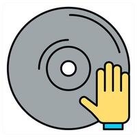 CD and disk icon concept vector