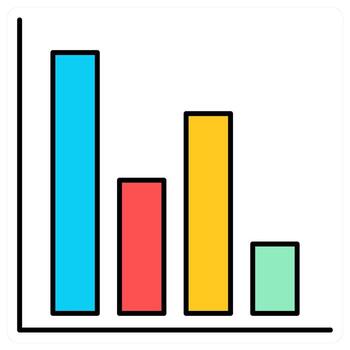 Bar Graph and business growth icon concept vector