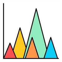 Bar Graph and business growth icon concept vector