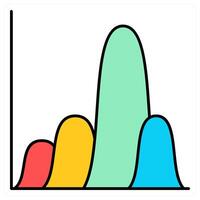 Diagram and bar chart icon concept vector