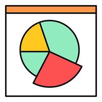 Pie Chart and analysis icon concept vector