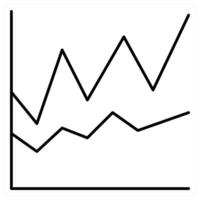 Diagram and bar chart icon concept vector