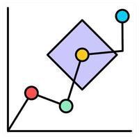 Chart and business graph icon concept vector