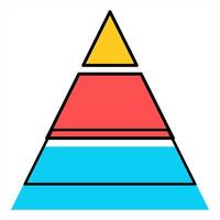 Pyramid and chart icon concept vector
