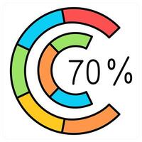 Diagram and bar chart icon concept vector