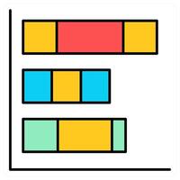 Horizontal Bars and chart icon concept vector