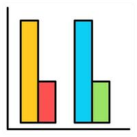 Bar Chart and business growth icon concept vector