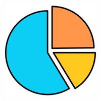 Pie Chart and analysis icon concept vector