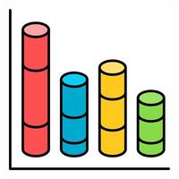 Intervals and chart icon concept vector