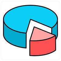 Pie Chart and analysis icon concept vector