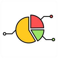 Pie Chart and analysis icon concept vector