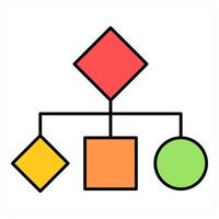 Hierarchy and structure icon concept vector