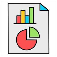 Chart Document and notes icon concept vector