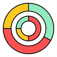 Infographic Circle and pie diagram icon concept vector