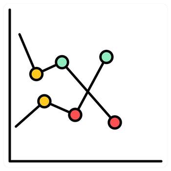 Statistics and diagram icon concept vector