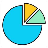 Pie Chart and analysis icon concept vector