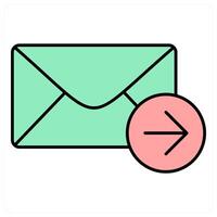 Send Message and send icon concept vector