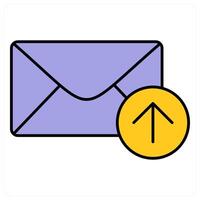 Upload Message and envelop icon concept vector