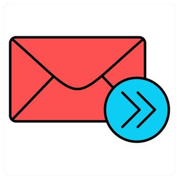 enviar mensaje y enviar icono concepto vector