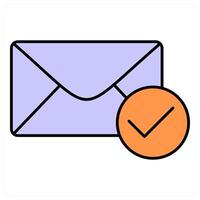 Right Message and right icon concept vector