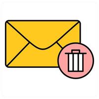 Delete Message and bubble icon concept vector