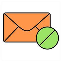 Message Prohibited and message icon concept vector