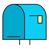 Post Box and mail icon concept vector
