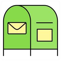 Post Box and mail icon concept vector