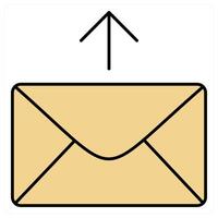 Upload Mail and send icon concept vector