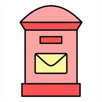 Post Box and mail icon concept vector