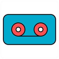 Cassette and radio icon concept vector