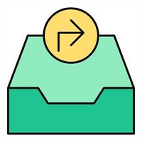 Send Archive and box icon concept vector