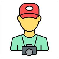 Cameraman and person icon concept vector