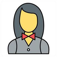 Business Woman and symbol icon concept vector
