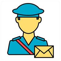 Post Man and mail icon concept vector