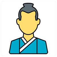 Chinese Man and Hat icon concept vector