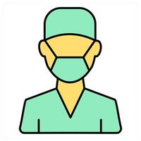 Surgeon and health care icon concept vector