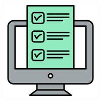 Online Survey and survey icon concept vector