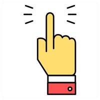 Raise Finger and hand icon concept vector
